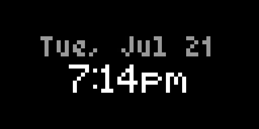 The display showing Tue, Jul 21 above the time 7:14pm